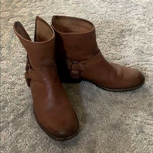 Frye Brown Leather Short Boots